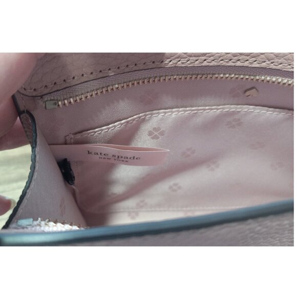 💲💲💲SALE‼️🎉Kate Spade FuFu Pink Pebbled Leather Pouch Wristlet - Picture 10 of 14